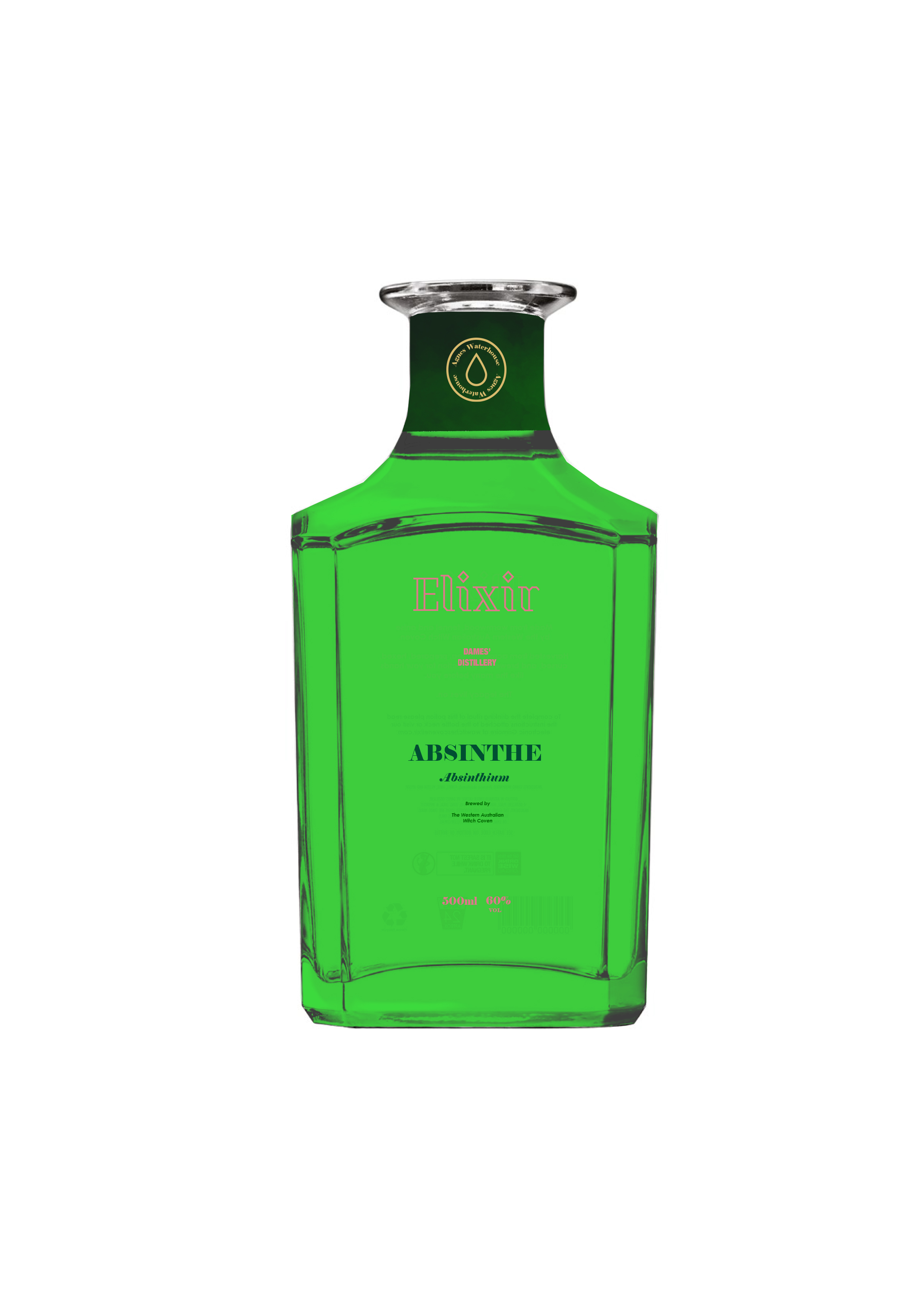 Green Absinthe Bottle